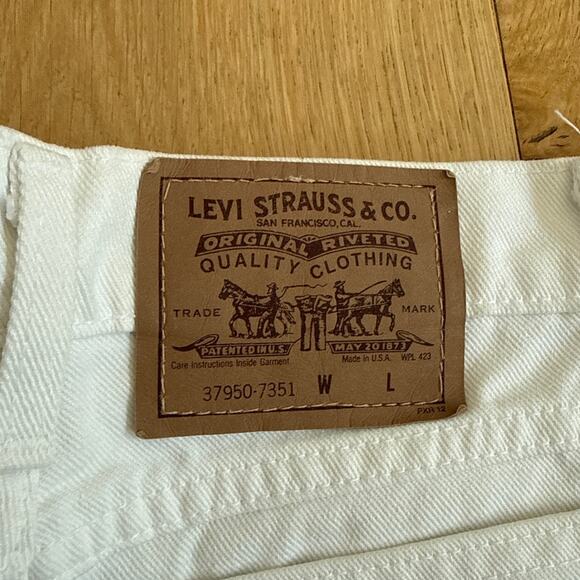 Levi's 505 Shorts Cotton Twill Size 5 White - Picture 6 of 6